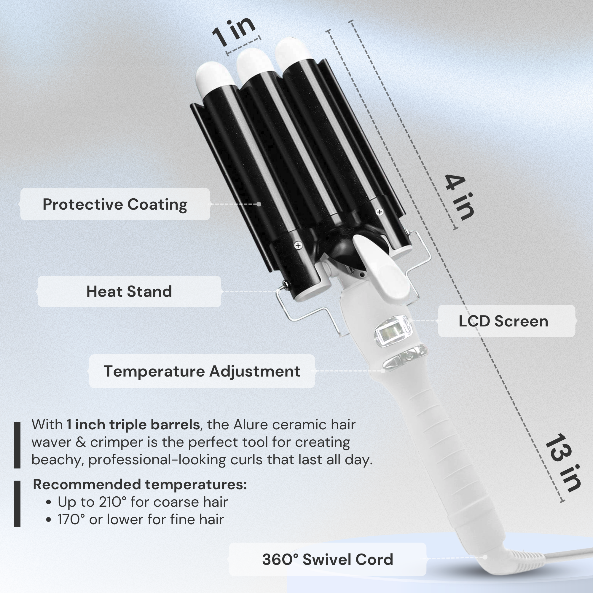 Product dimensions and features